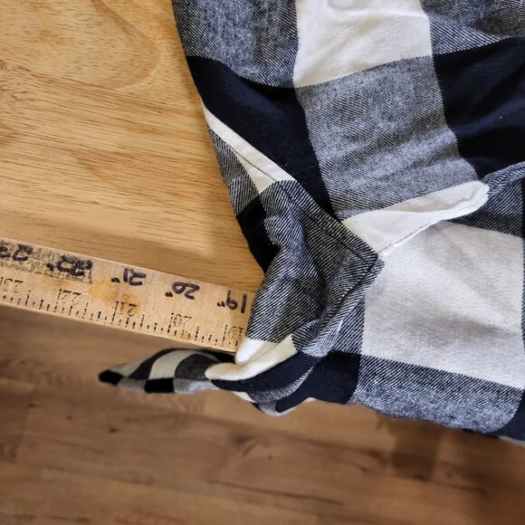 NWT Old Navy Black & White Buffalo Check Flannel Pajama Set Large - Picture 8 of 15